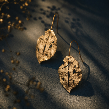 Weathered Leaf Earrings