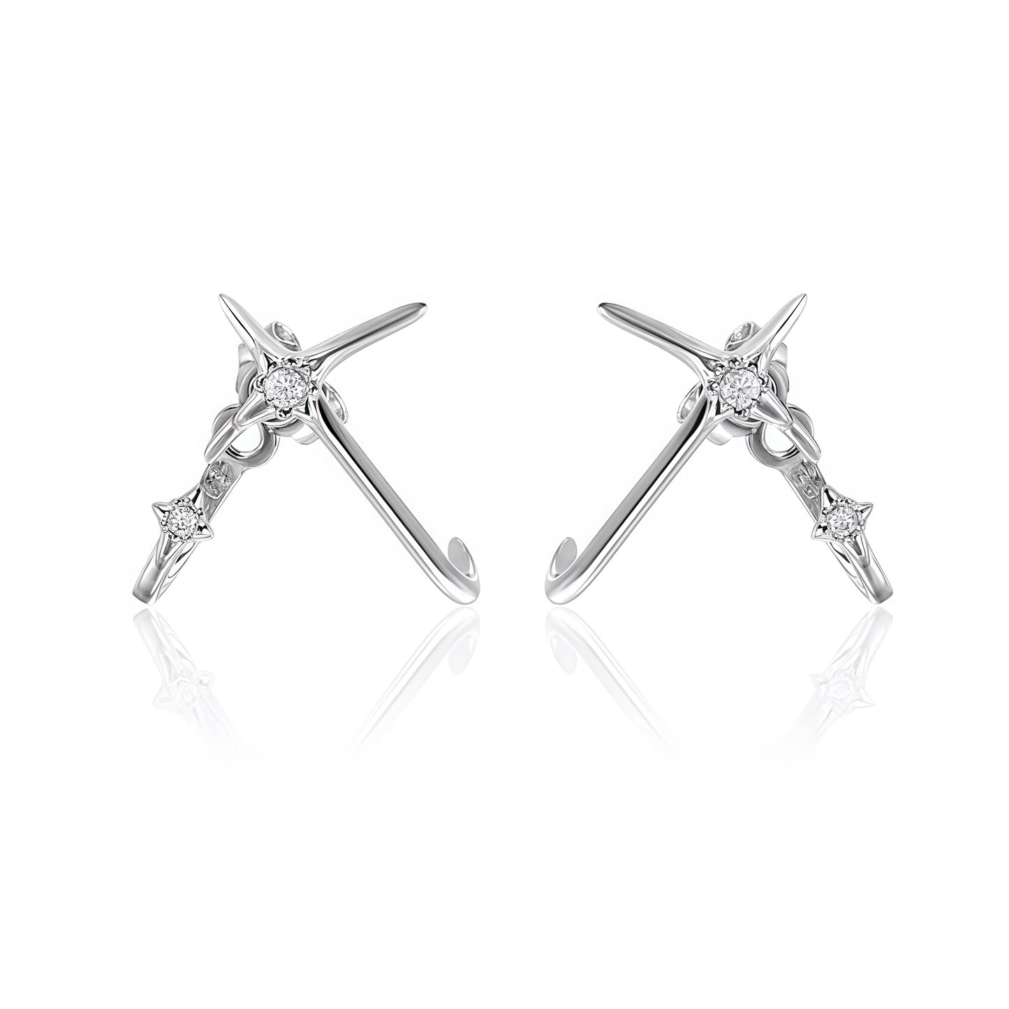 Starbound Arc Earrings (2-in-1 Style)