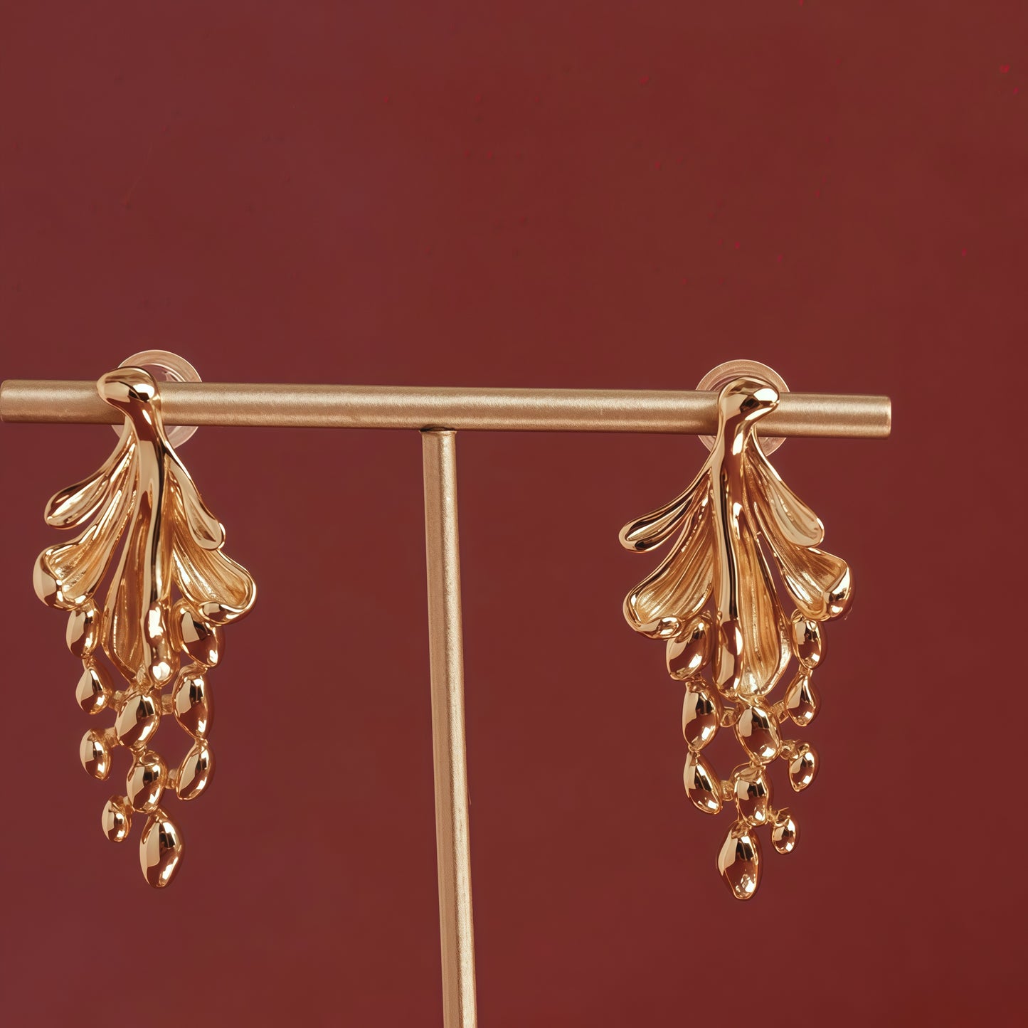 Golden Cascade Earrings