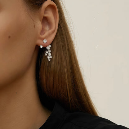 Cluster Drop Earrings (2-in-1 Style)