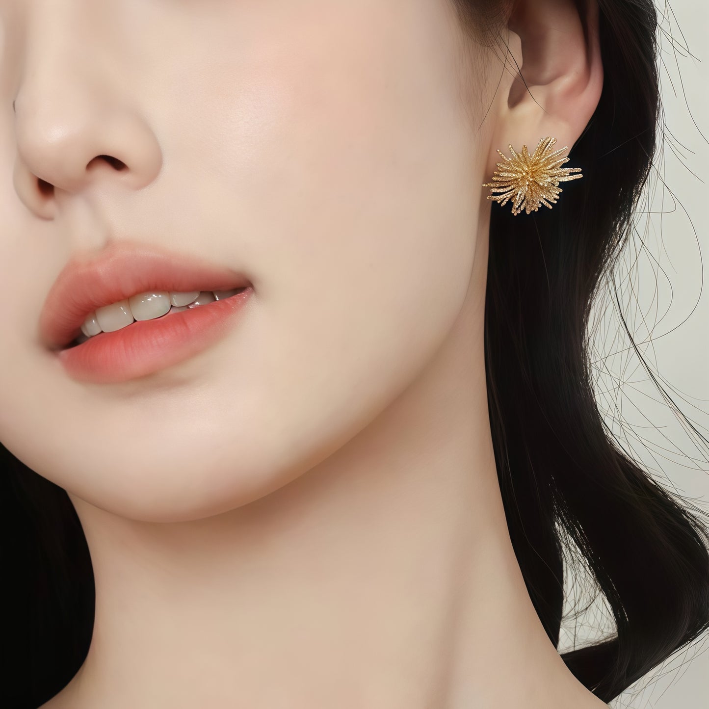 Firework Bloom Earrings – Gold & Silver