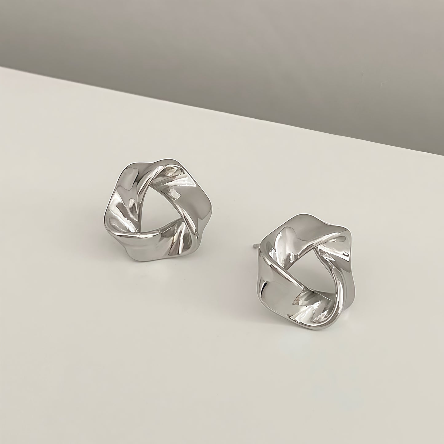 Ethereal Twist Stud Earrings
