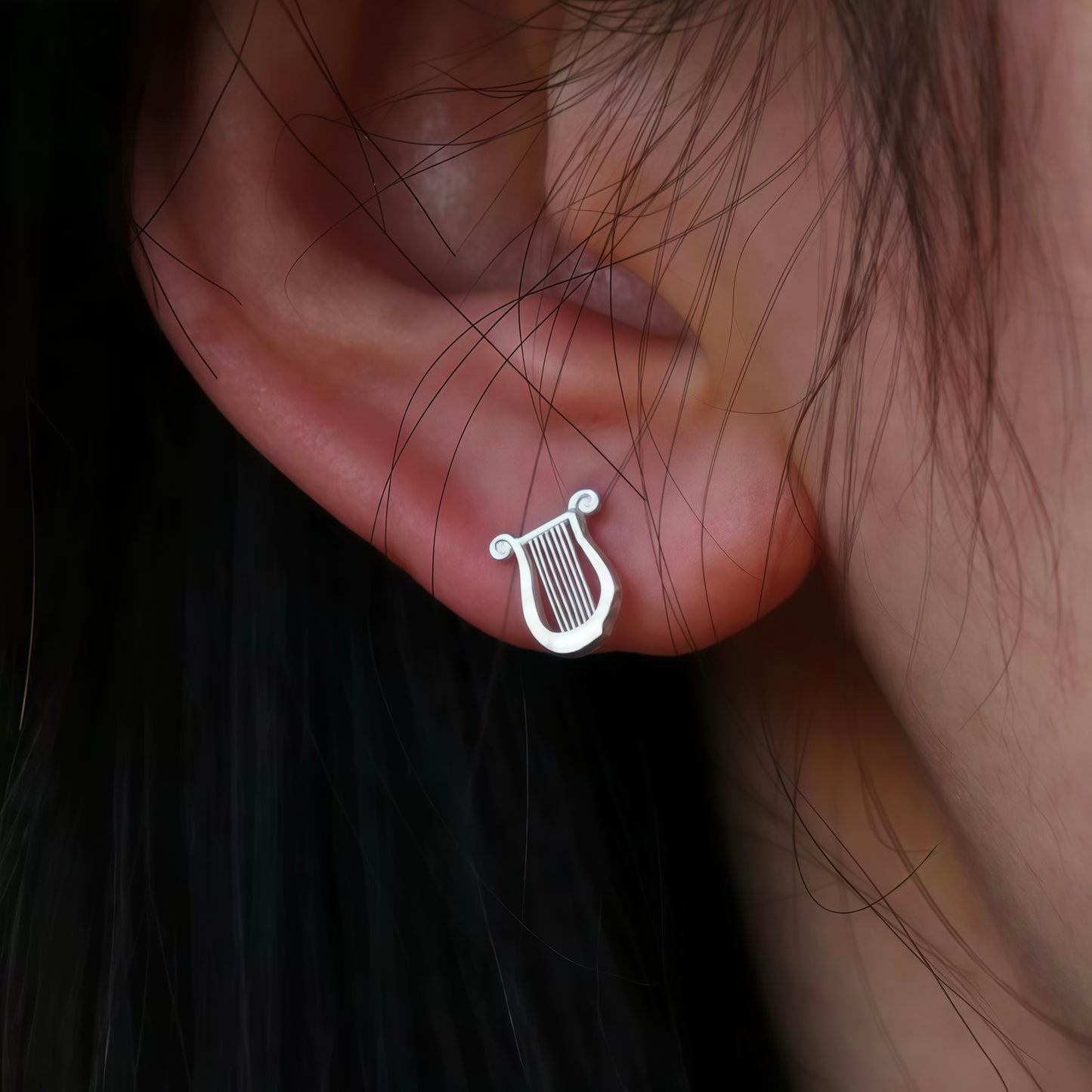Apollo & Lyre Stud Earrings
