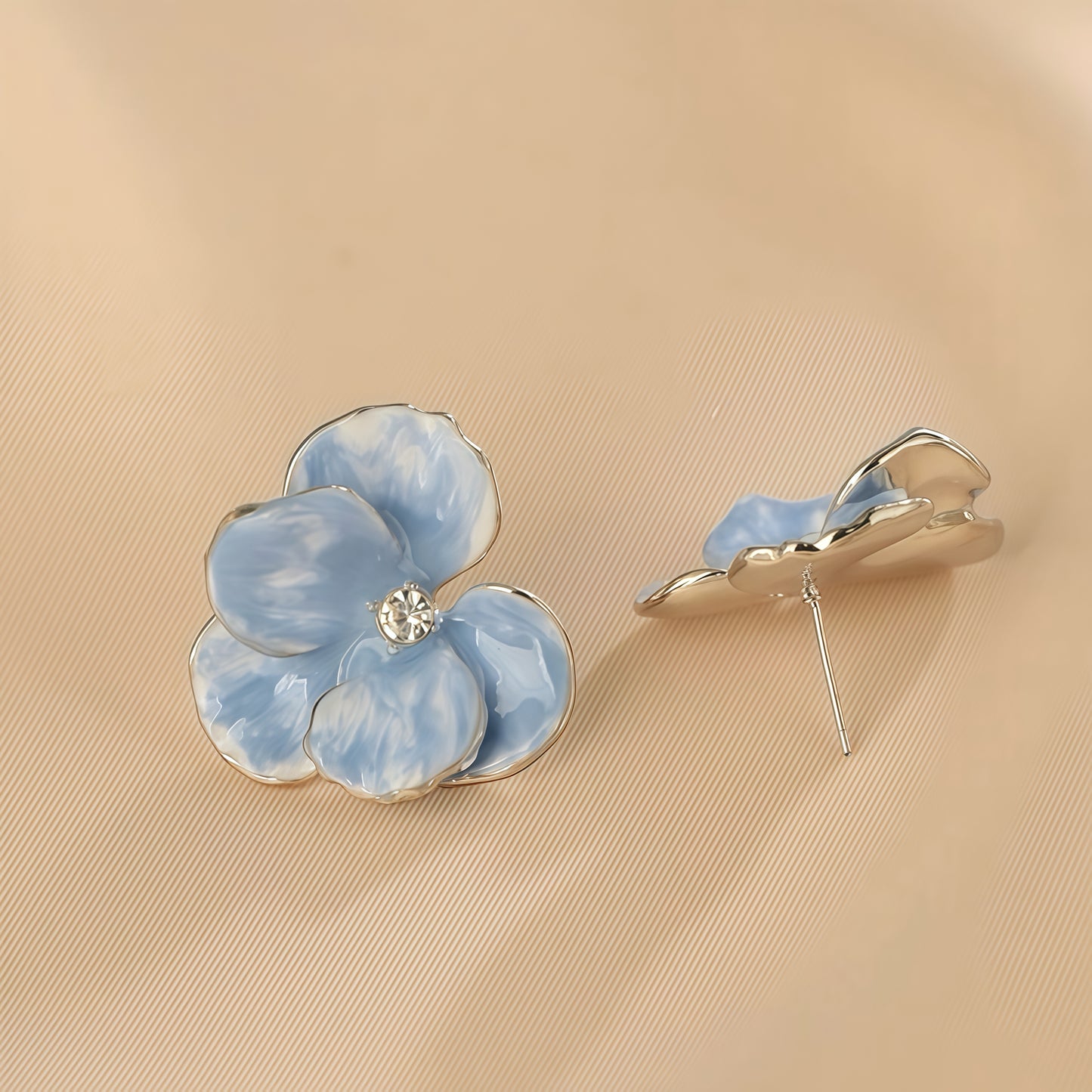 Orchid Bloom Hand-Painted Earrings