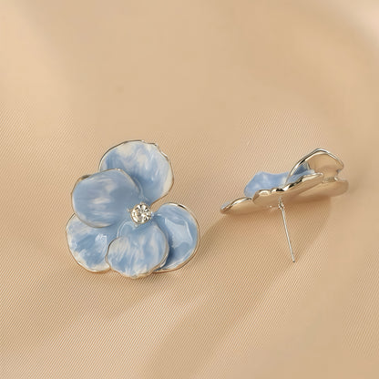 Orchid Bloom Hand-Painted Earrings