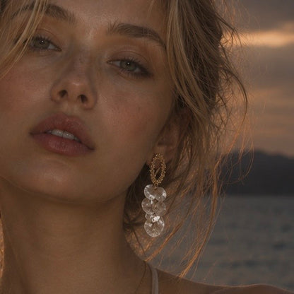 Moonlit Tides Shell Earrings