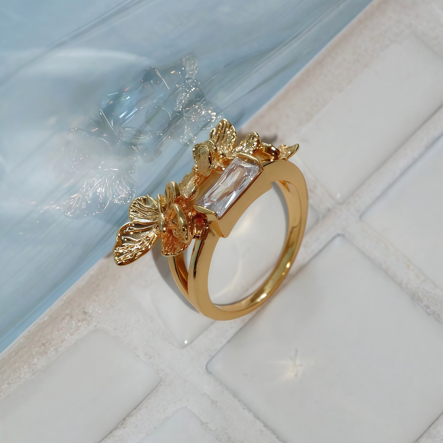 Golden Flutter Ring