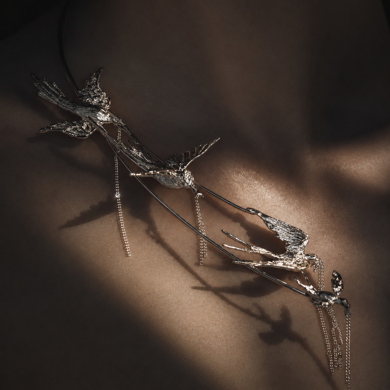Swallow Constellation Necklace