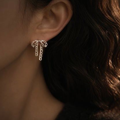 Ribbon Lace Earrings