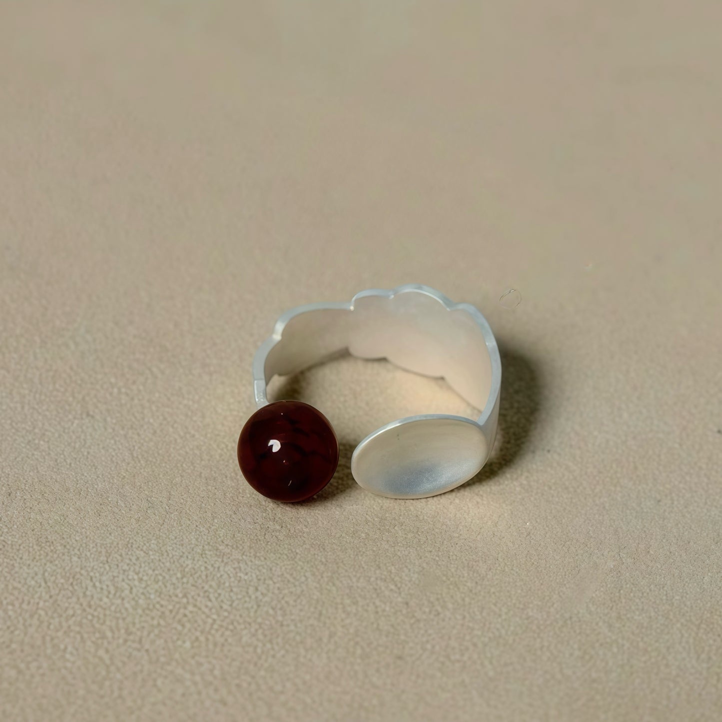 Dawn & Ember Set — Silver Bangle and Ring