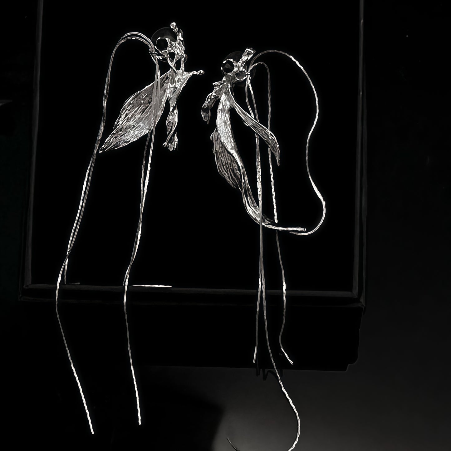 Midnight Willow Tassel Earrings