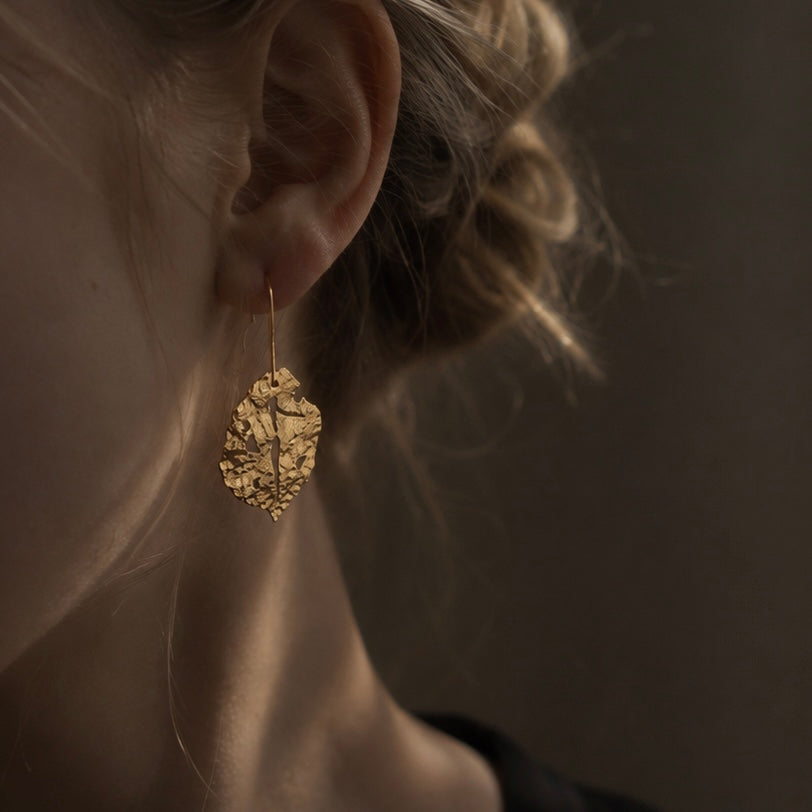 Weathered Leaf Earrings