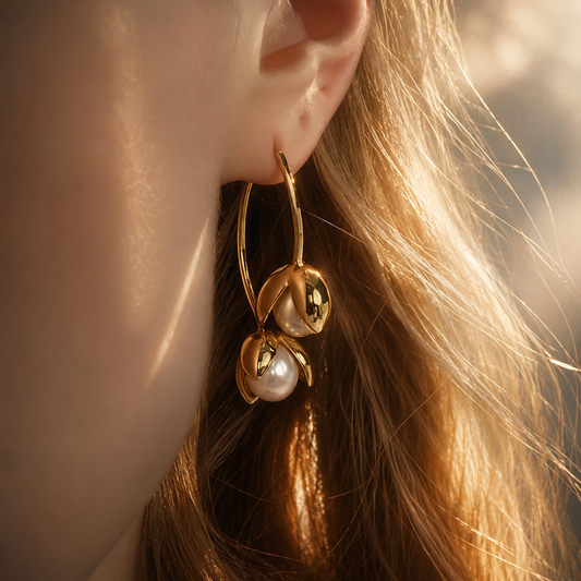 Petal Pearl Earrings
