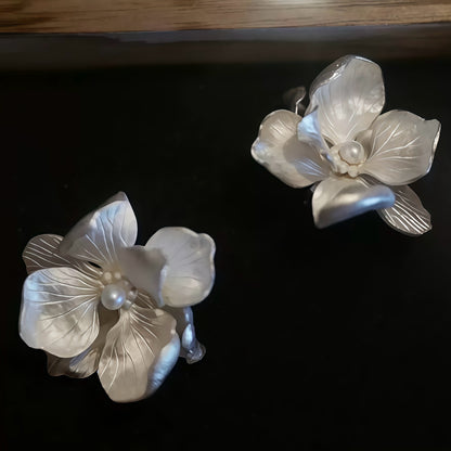 Gardenia Bloom Stud Earrings