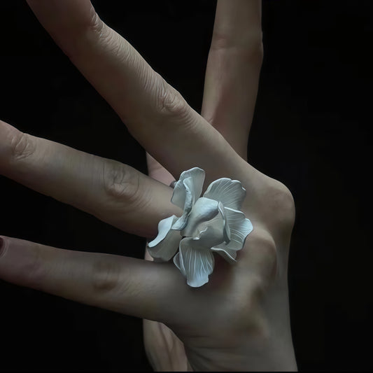 White Magnolia Ring – Purity in Bloom