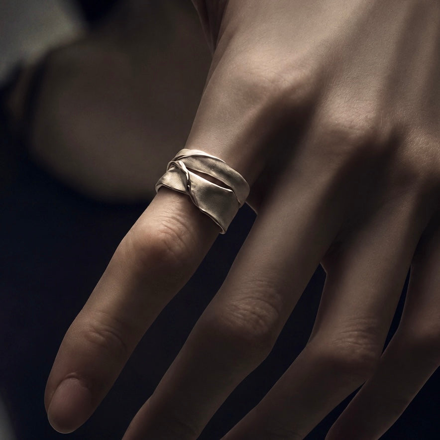 Sculpted Lunar Ring