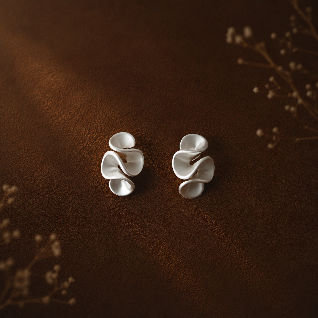 Cream Blossom Earrings
