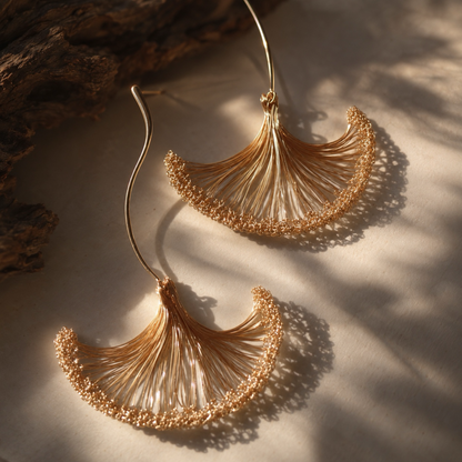 Ginkgo Veil Earrings