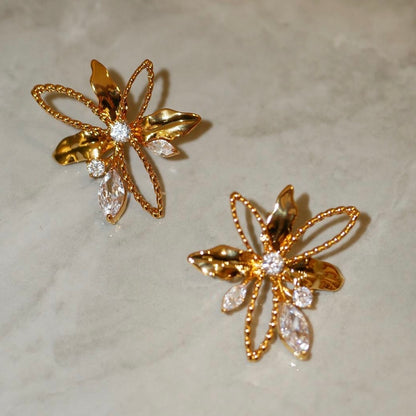 Golden Bloom Earrings / Ear Cuffs