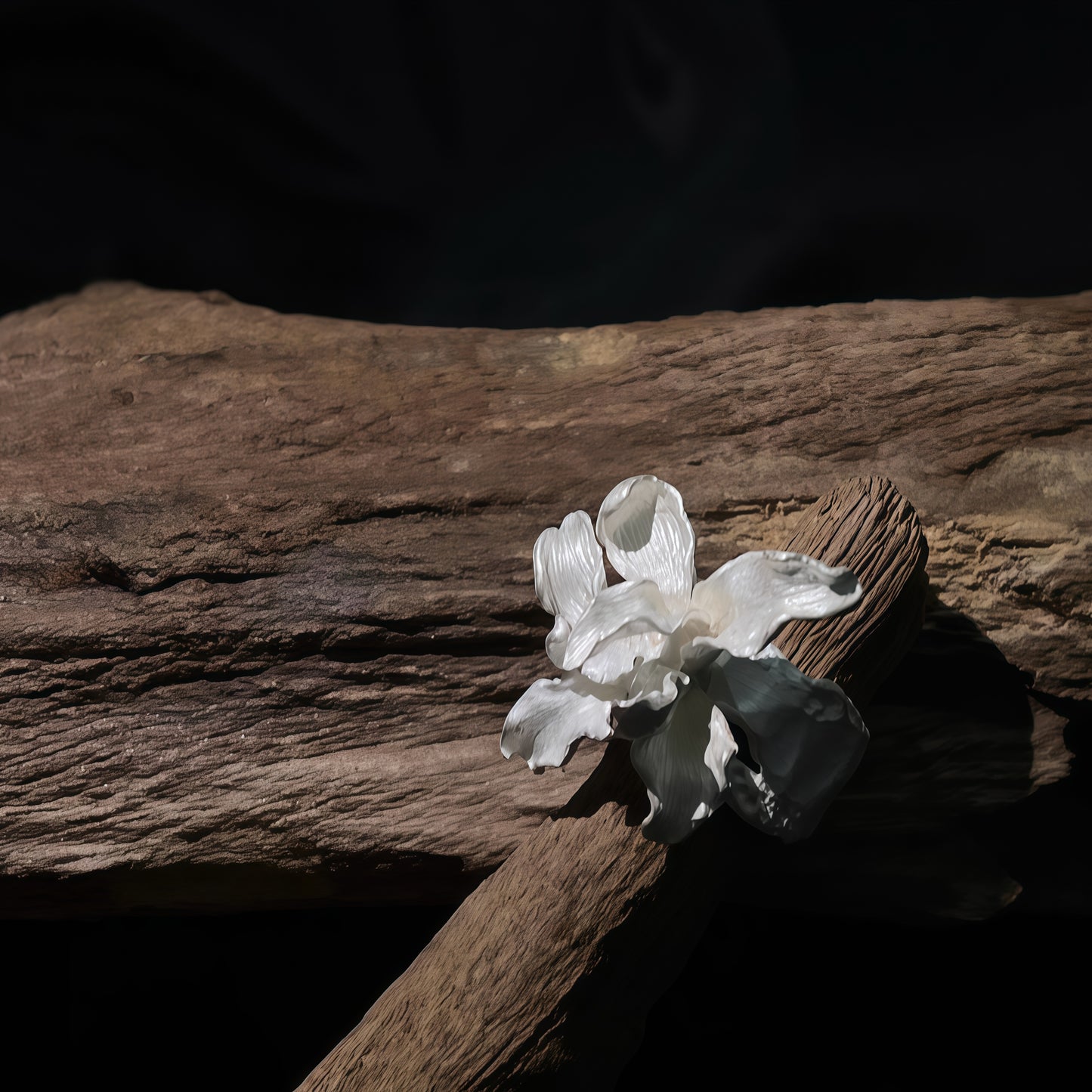 Iris Whisper Silver Ring – Handcrafted Statement Flower Ring