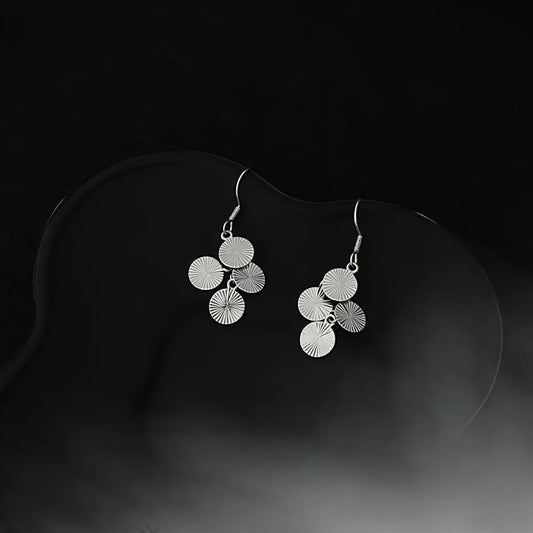 Sculpted Light Disc Earrings