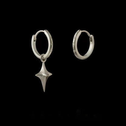 Celestial Drop Hoop Earrings (2-in-1 Style)