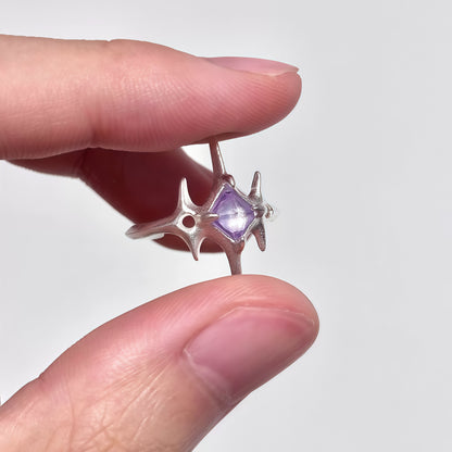 Starlit Thorn Amethyst Ring