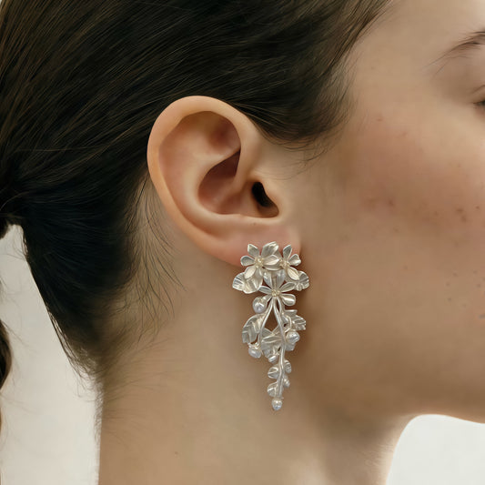 Blooming Grace Pearl Earrings