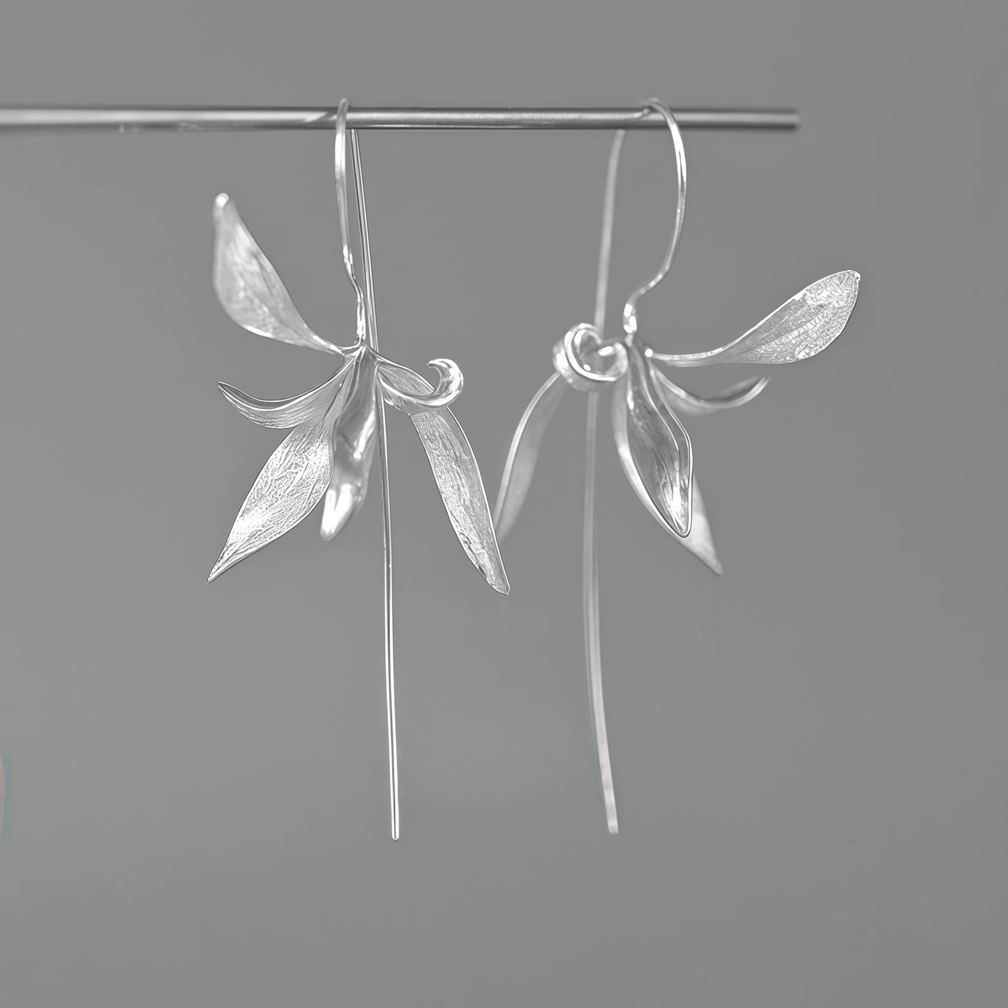 Four-Season Orchid Drop Earrings