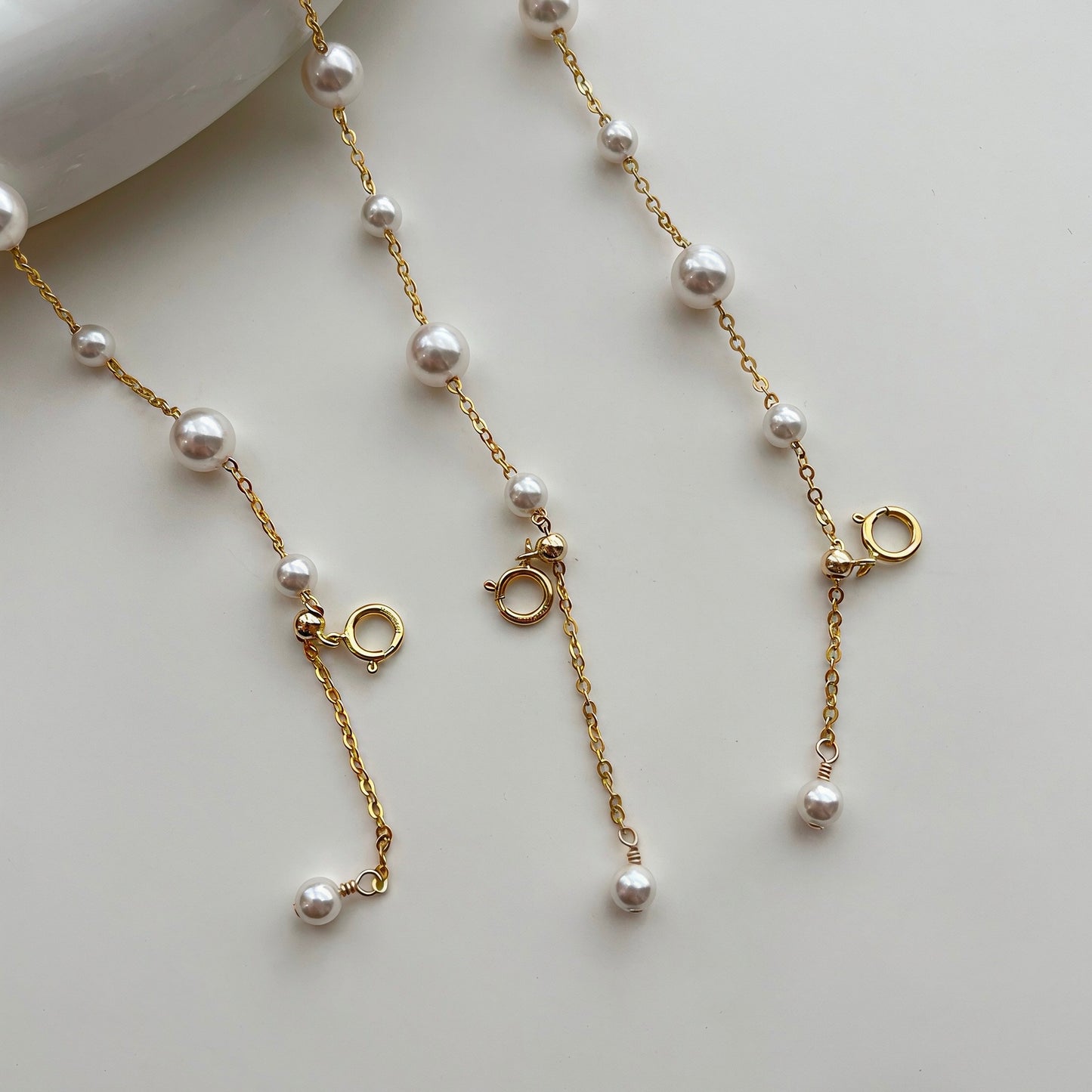 Golden Pearl Droplet Bracelet