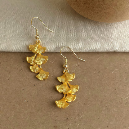 Ginkgo Cascade Earrings