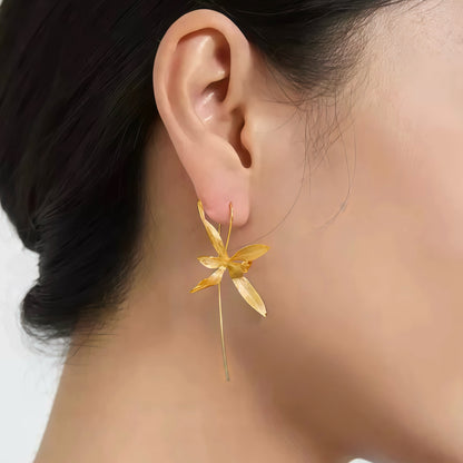 Four-Season Orchid Drop Earrings