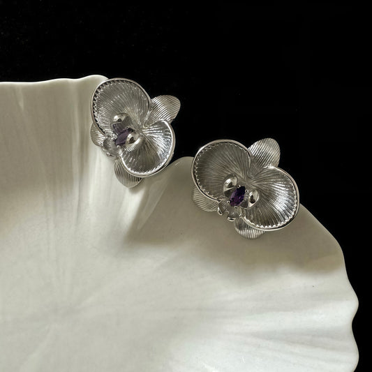 Orchid Whisper Stud Earrings