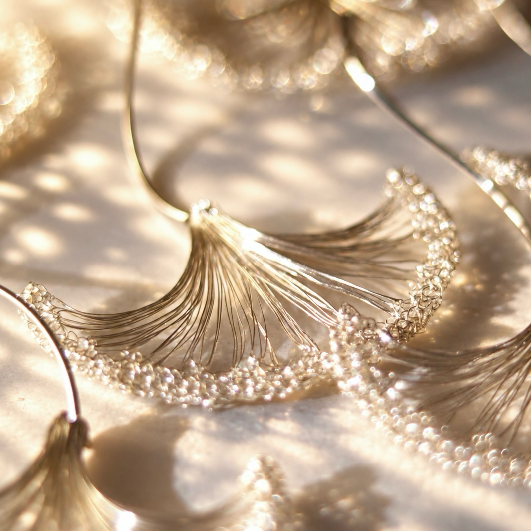 Ginkgo Veil Earrings