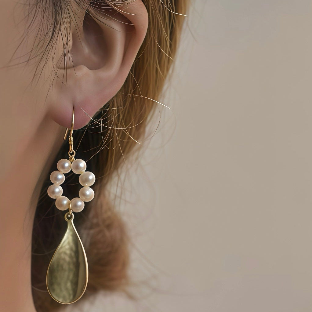 Pearl Halo Drop Earrings