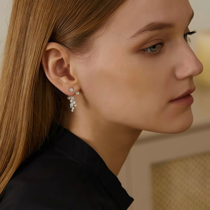 Cluster Drop Earrings (2-in-1 Style)