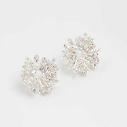 Snowflake Pearl Earrings