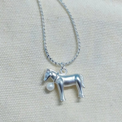 Moonlit Little Horse Necklace