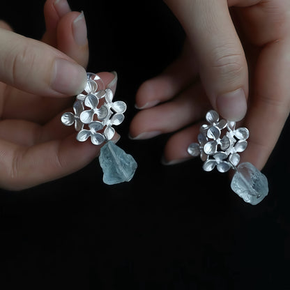 Blooming Aqua Earrings