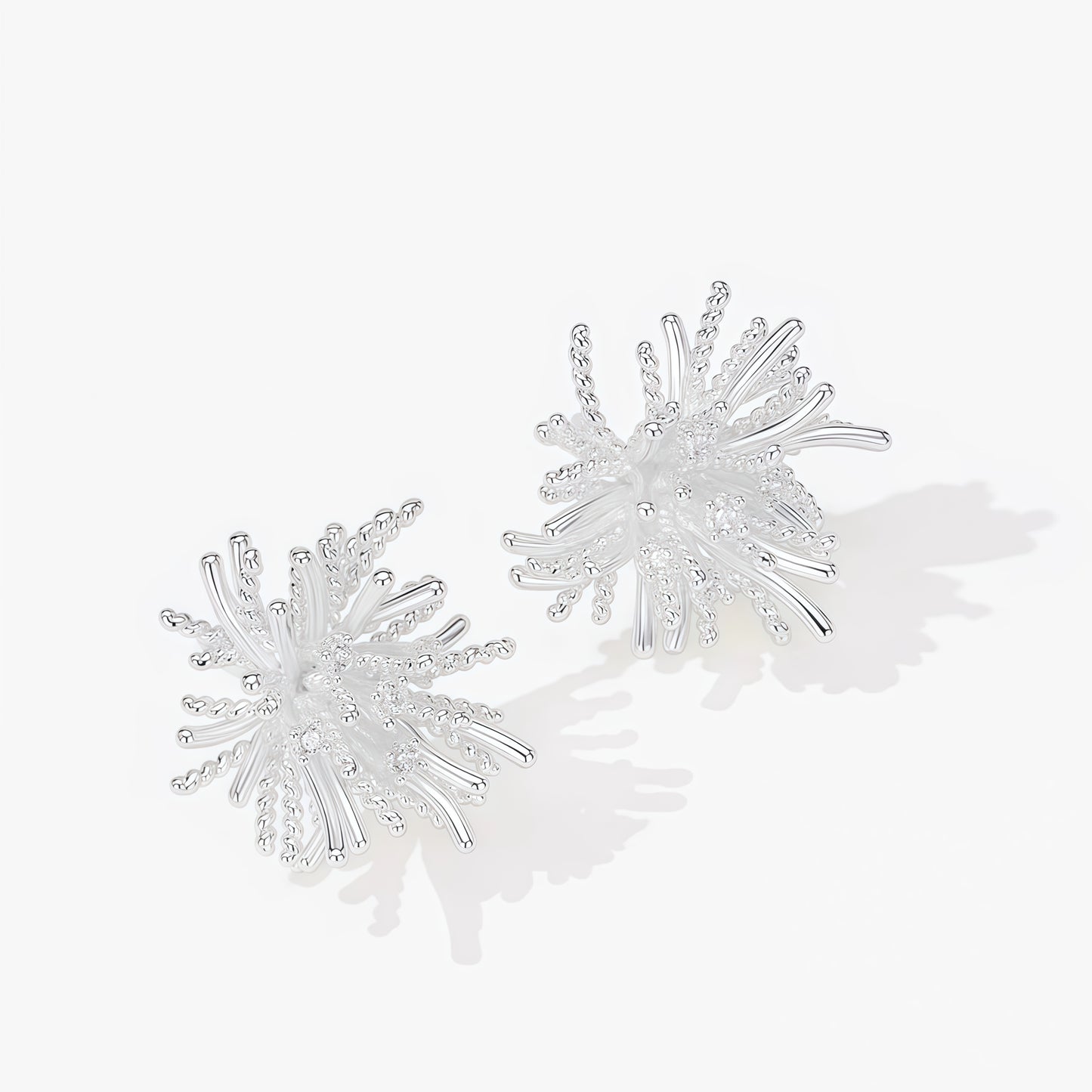 Firework Bloom Earrings – Gold & Silver