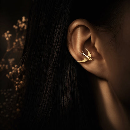 Soaring Swallow Ear Cuffs