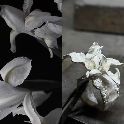 Iris Whisper Silver Ring