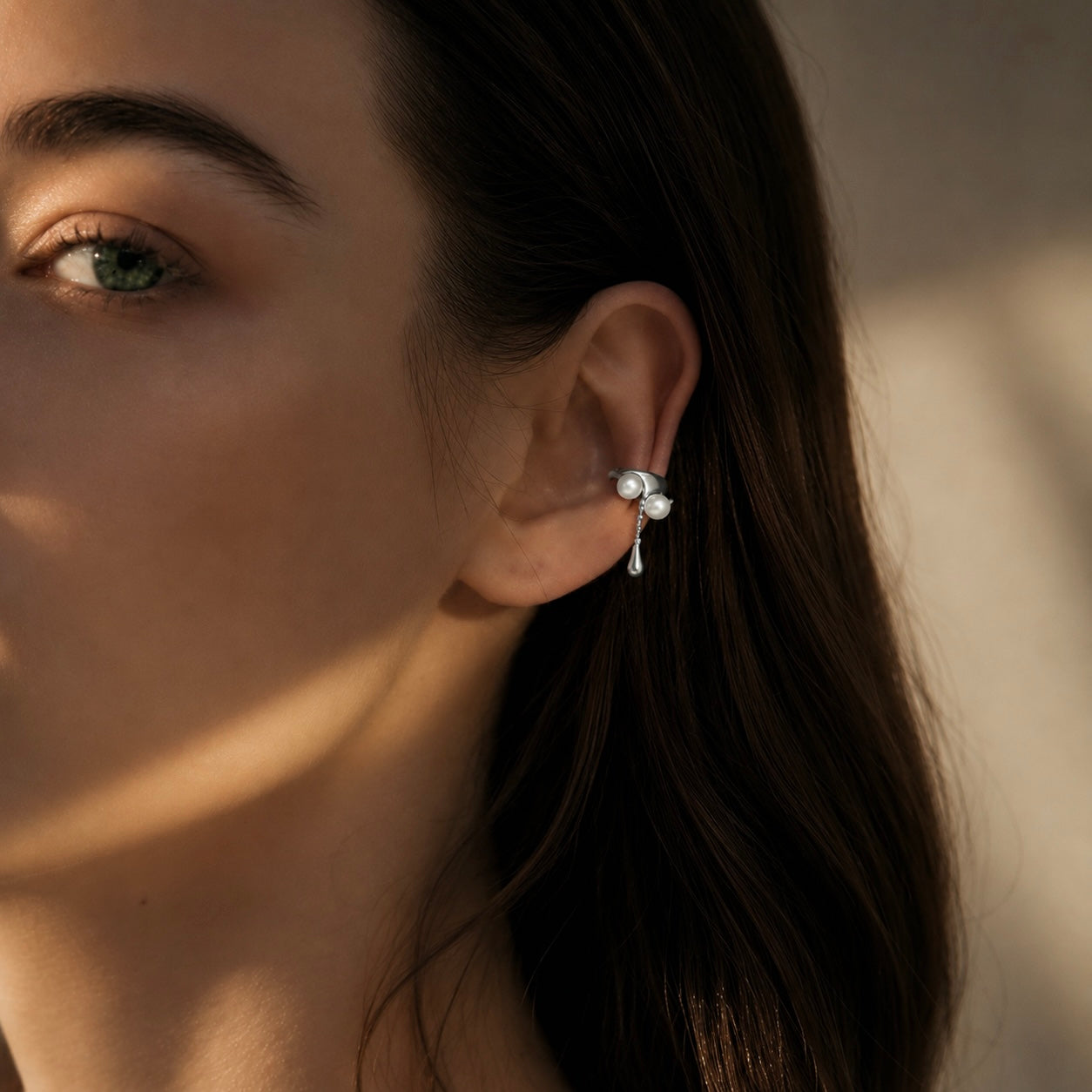 Pearls of Dew Ear Cuff