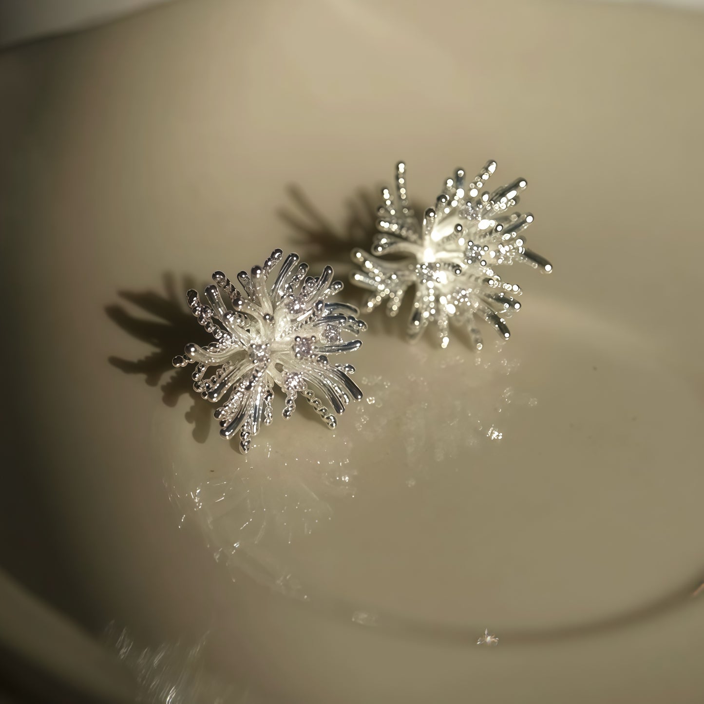 Firework Bloom Earrings – Gold & Silver