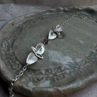 Silver Leaf Flow Bracelet