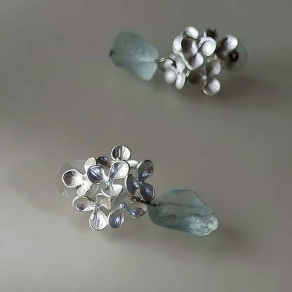 Blooming Aqua Earrings
