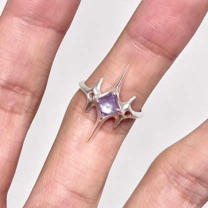 Starlit Thorn Amethyst Ring