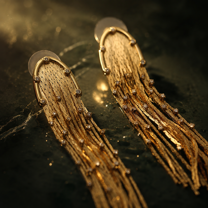 Golden Cascade Earrings