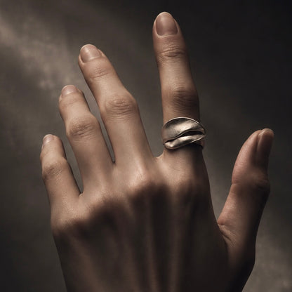 Sculpted Lunar Ring