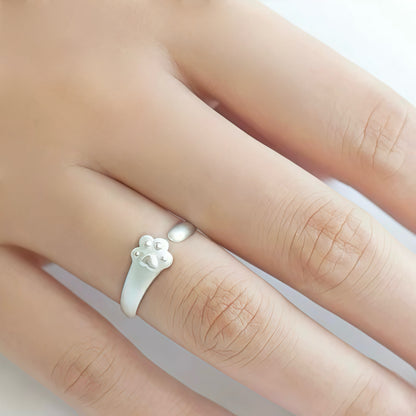 Paw Print Open Ring